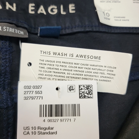 American Eagle Black Next Level Stretch High Rise Jeggings Sz 10/30 NEW - Picture 16 of 16